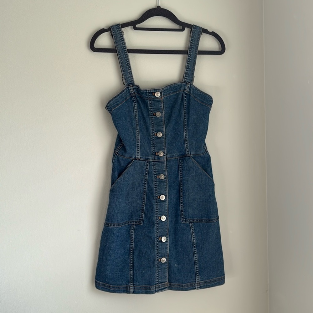 H&M Dark Blue Denim Mini Dress